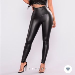 Super High Rise Leather Leggings
